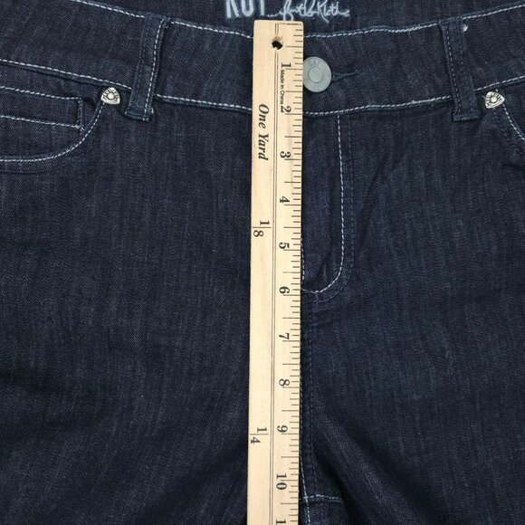 Kut From the Kloth Flare Leg Jeans Womens Size 14 High Rise Dark Wash Denim - Picture 4 of 15